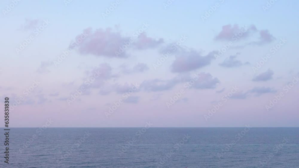 Aerial View of Morning Pink Blue Sky with Color Lilac Clouds over Calm Ocean Timelapse Horizon, Part of the Sea Part of the Colorful Sky at Dawn. Beautiful Seascape Sunrise, Soft Cloudy Skyscraper Sea Aerial View of Morning Pink Blue Sky with Color Lilac Clouds over Calm Ocean Timelapse Horizon, Part of the Sea Part of the Colorful Sky at Dawn. Beautiful Seascape Sunrise, Soft Cloudy Skyscraper Sea