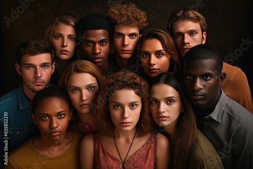 Group of Diverse Men and Women Posing for a Photo. A fictional character Created By Generated AI.
