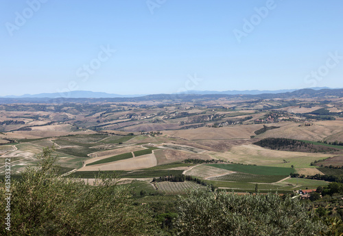  The rural landscape near Pienza in Tuscany. Italy