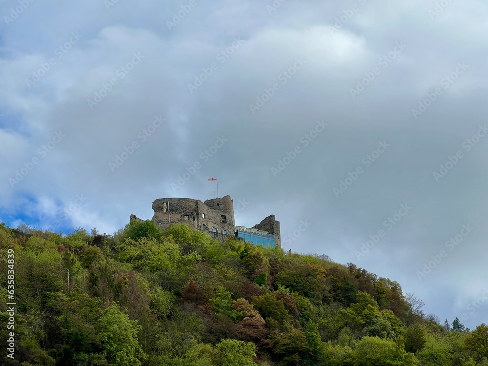 The castle of Bernkastel-Kues on the mountain, Bernkastel-Kues, Germany. The castle of Bernkastel-Kues on the mountain, Bernkastel-Kues, Germany.