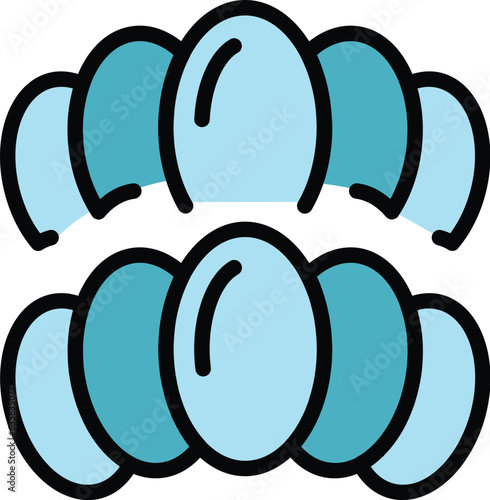 Food egg icon outline vector. Austrian cuisine. Restaurant vienna color flat