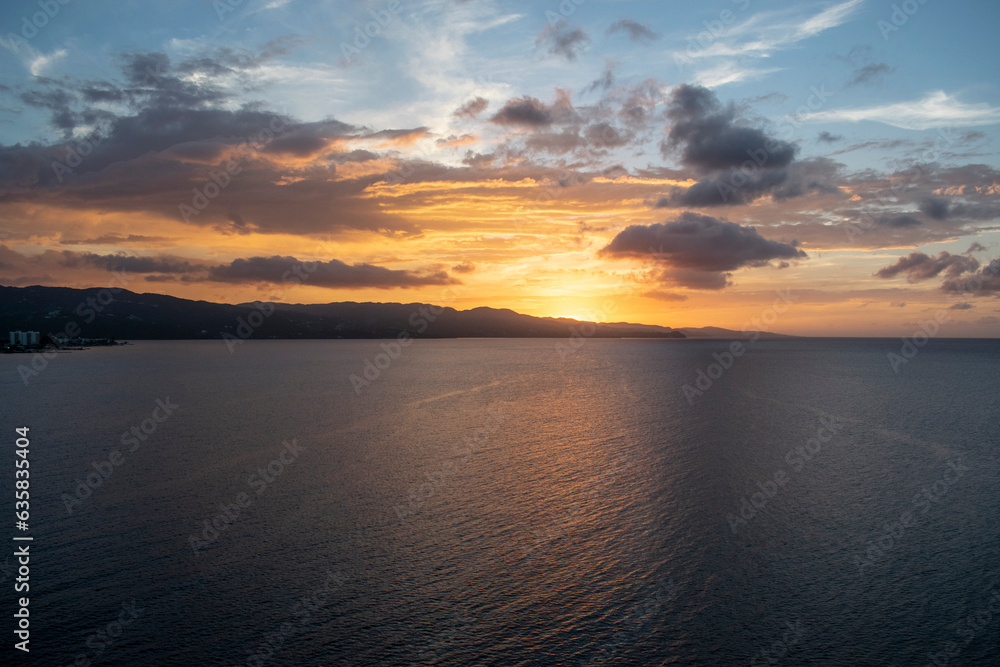sunset over the sea in Montego Bay