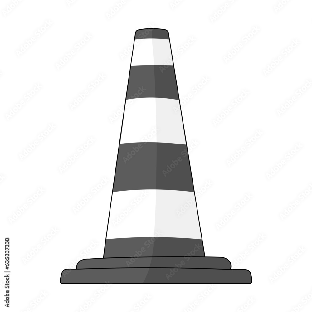 Traffic cone isolated. Road or construction boundary sign. Striped road cone symbol. Alert cone logo. Safety cone icon in flat style. Sign used to provide safe traffic during road construction. Vector Traffic cone isolated. Road or construction boundary sign. Striped road cone symbol. Alert cone logo. Safety cone icon in flat style. Sign used to provide safe traffic during road construction. Vector