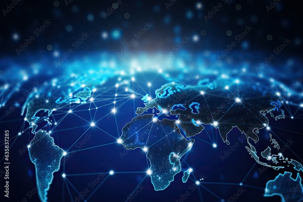 Connecting the World: Global Network Connection and Big Data Analytics in Business - Worldwide Networking and Digital Technology on Earth Globe: Generative AI Connecting the World: Global Network Connection and Big Data Analytics in Business - Worldwide Networking and Digital Technology on Earth Globe: Generative AI