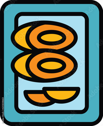 Food icon outline vector. Austrian cuisine. Potato beef color flat