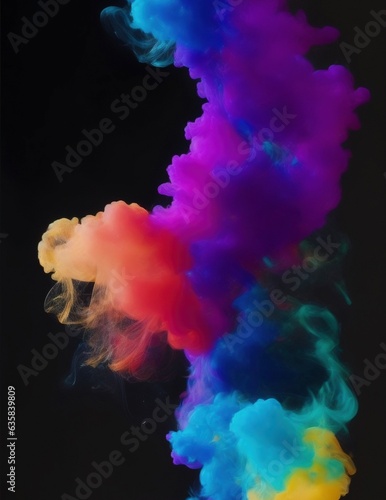 illustration of smoke figures of various colors.