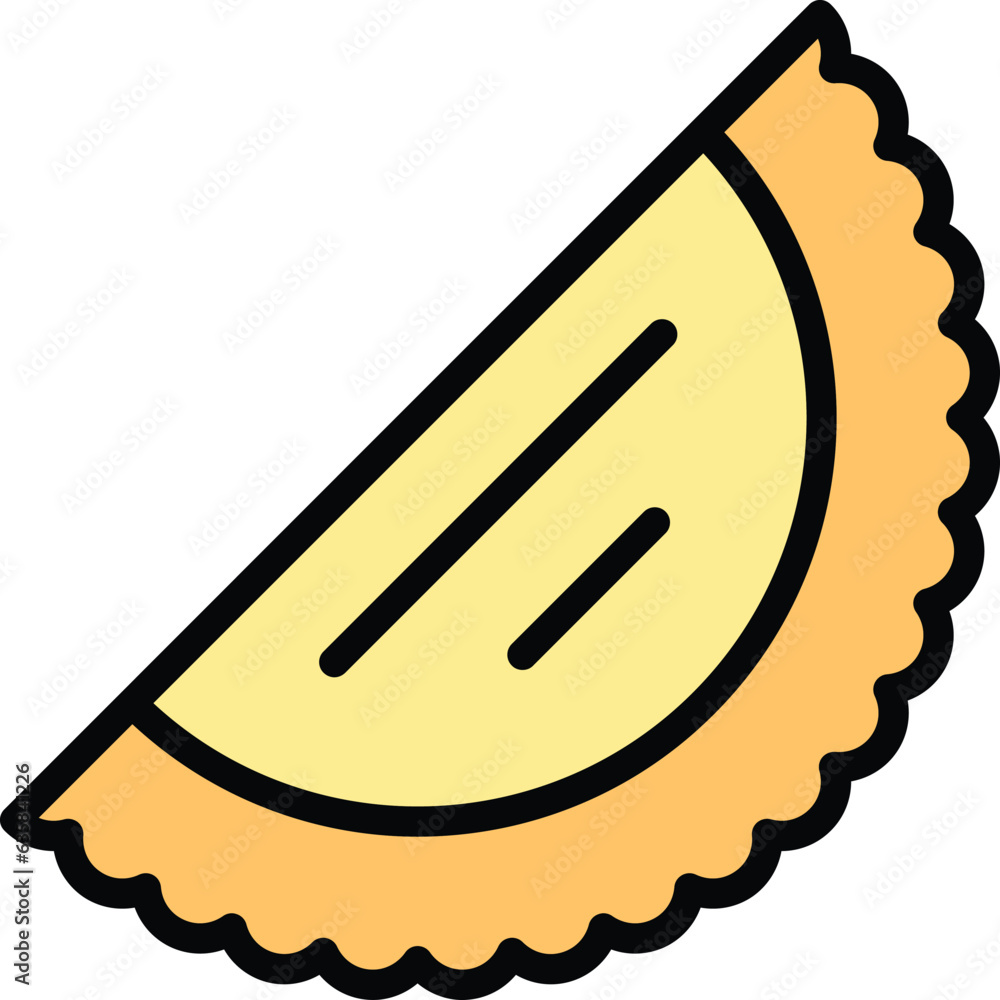 Azerbaijan cuisine icon outline vector. Food baklava. Meal dish color flat Azerbaijan cuisine icon outline vector. Food baklava. Meal dish color flat