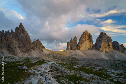 The Tre Cime di Lavaredo. Parco Naturale Tre Cime. Dolomites (Italy)