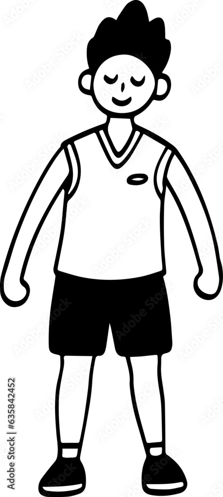 hand drawn person illustration. hand drawn person illustration.