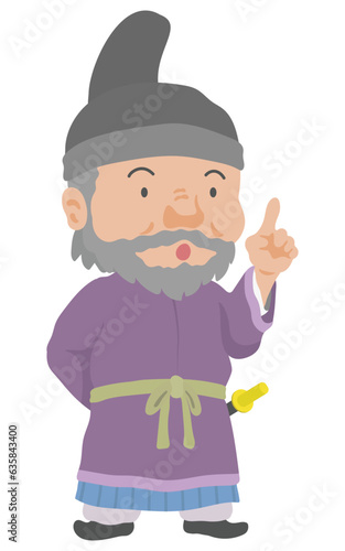 何かを説明する古代日本の貴族