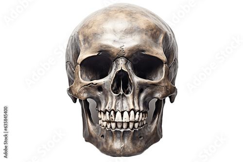 Skull Isolated on a Transparent Background. AI