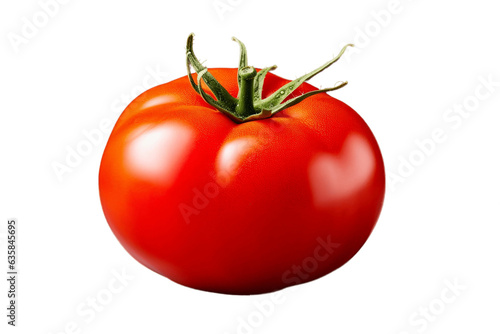 Tomato on a Transparent Background. AI