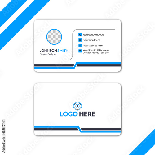 Modern And Simple Business card design.Clean professional business card template,Double-sided creative business card template.Visiting Card for business.