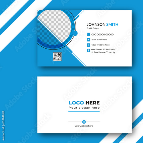 business card template.Double-sided creative business card template.Visiting card for business and personal use,