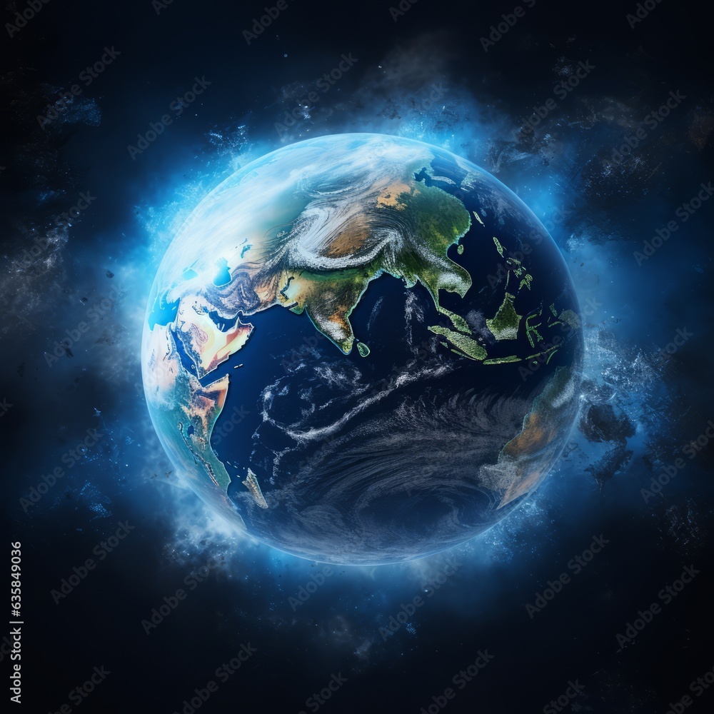 Fototapeta premium Ozone layer around the earth.