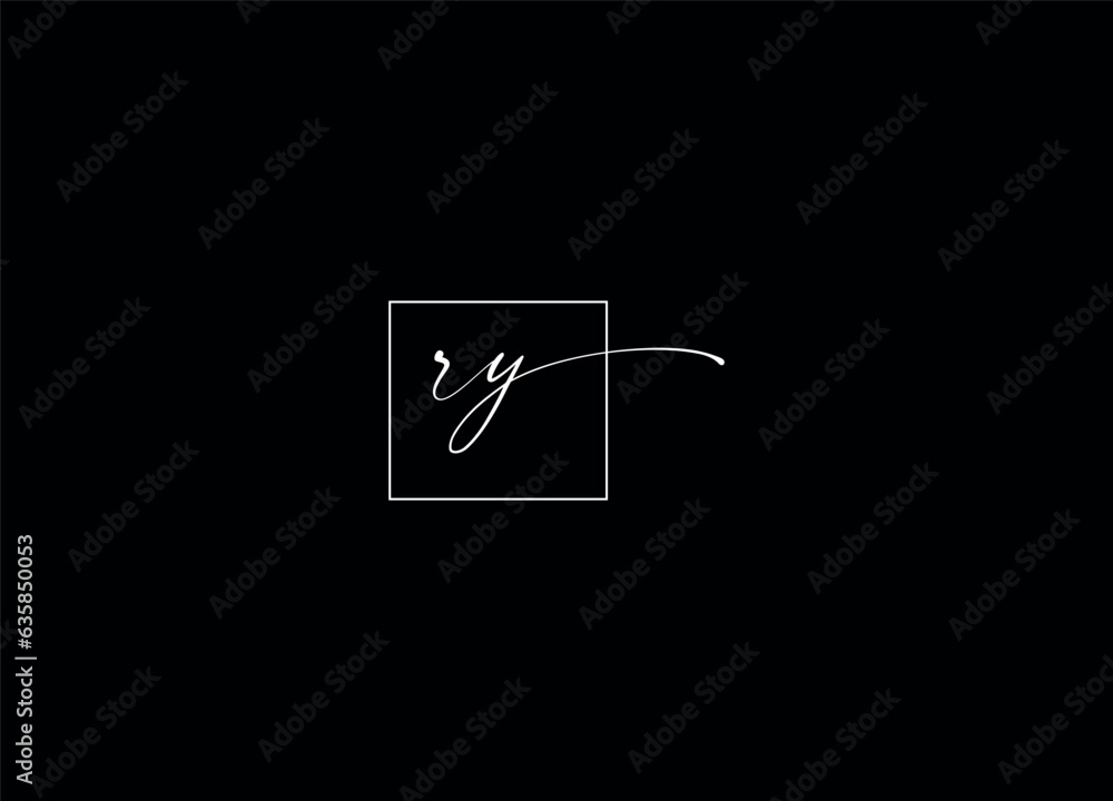 RY Initial Letter Logo Design And Monogram logo - obrazy, fototapety, plakaty 
