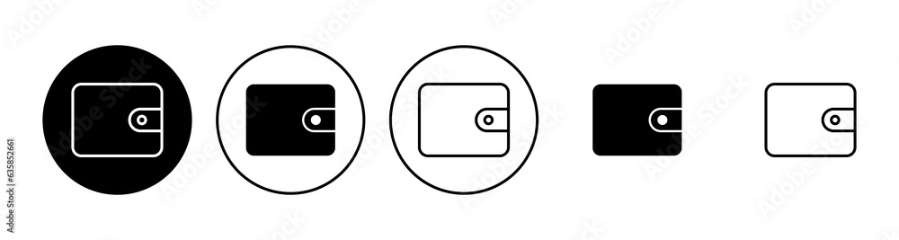 Wallet icon set. wallet vector icon Wallet icon set. wallet vector icon