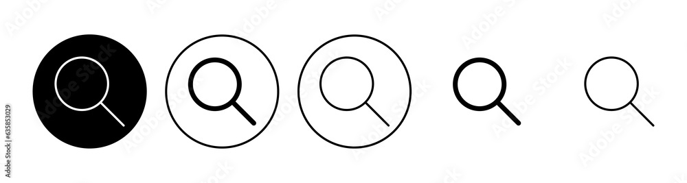 Search icon set. search magnifying glass icon Search icon set. search magnifying glass icon