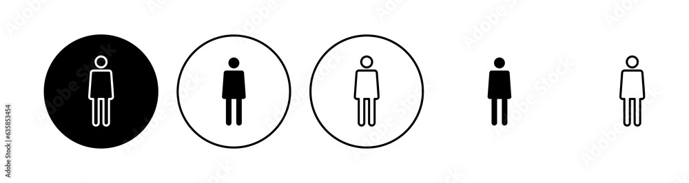 Man icon set. male icon vector. human symbol Man icon set. male icon vector. human symbol