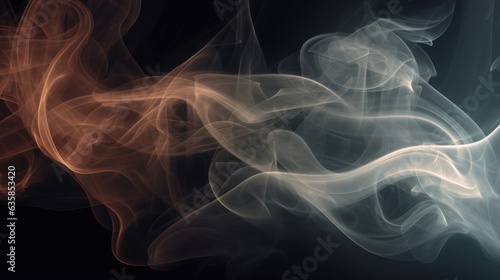 white smoke on black background