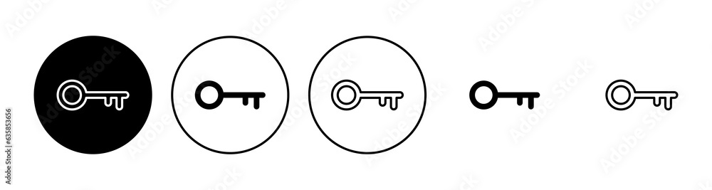 Key icon set. Key vector icon. Key symbol Key icon set. Key vector icon. Key symbol