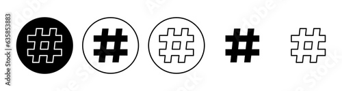 Hashtag icon set. hashtag symbol
