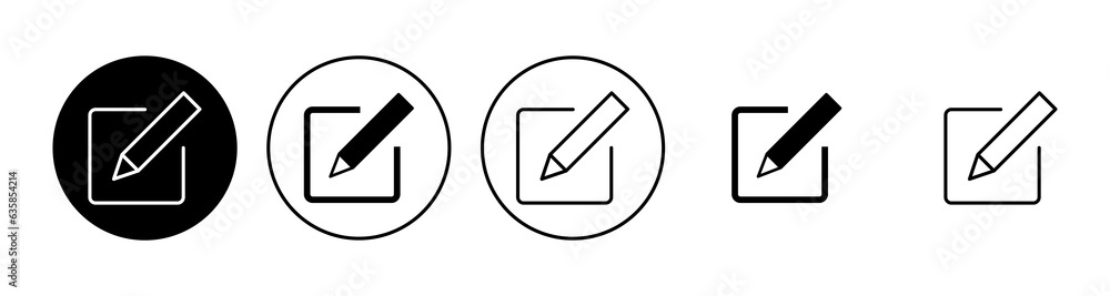 Edit icon set. edit document icon. edit text icon. pencil. sign up Edit icon set. edit document icon. edit text icon. pencil. sign up
