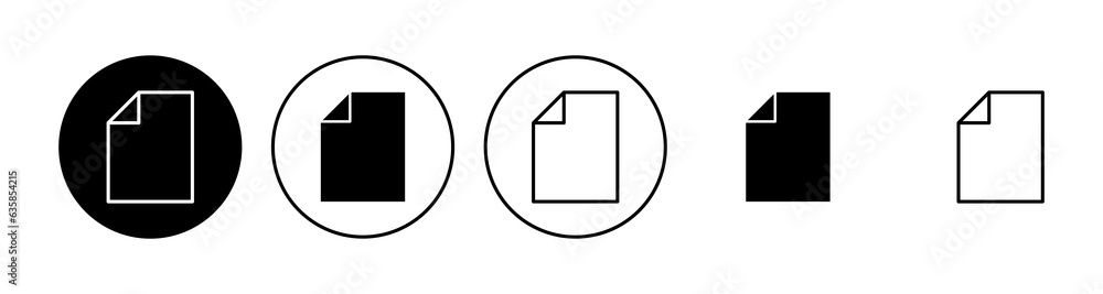 Document icon set. Paper icon. File Icon Document icon set. Paper icon. File Icon
