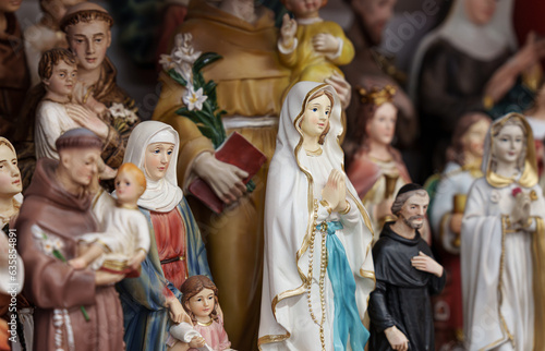 Figure Of Holy Virgin Mary, Mother Of Jesus, With Other Holy Figures