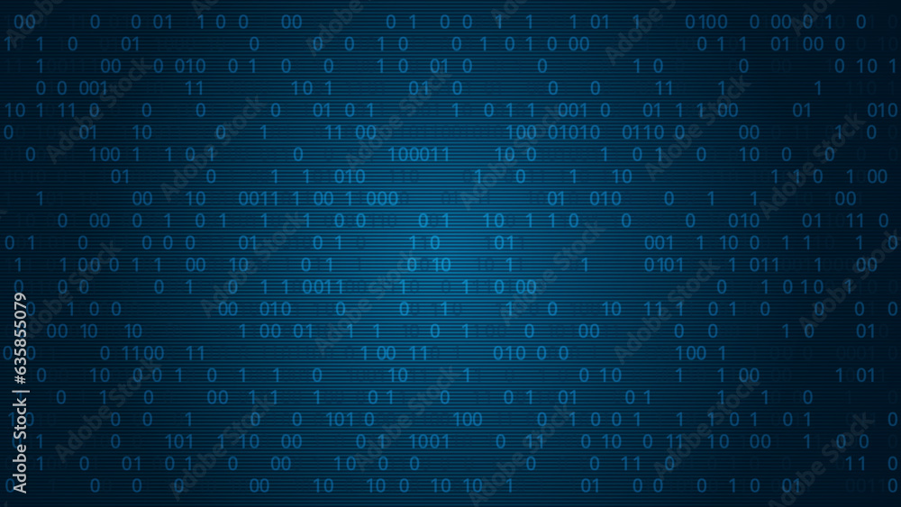 High-Tech Intrigue: Abstract Blue Background Infused with Binary Code Numbers. Conceptual Visual Representing Data Breaches, Malware Incidents, Cyber Attacks, and Hacking Threats in the Digital Age. High-Tech Intrigue: Abstract Blue Background Infused with Binary Code Numbers. Conceptual Visual Representing Data Breaches, Malware Incidents, Cyber Attacks, and Hacking Threats in the Digital Age.