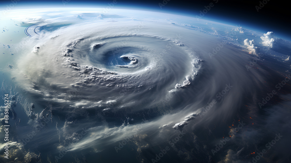 a view of the hurricane from space