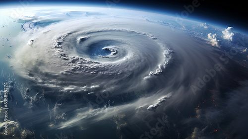 a view of the hurricane from space
