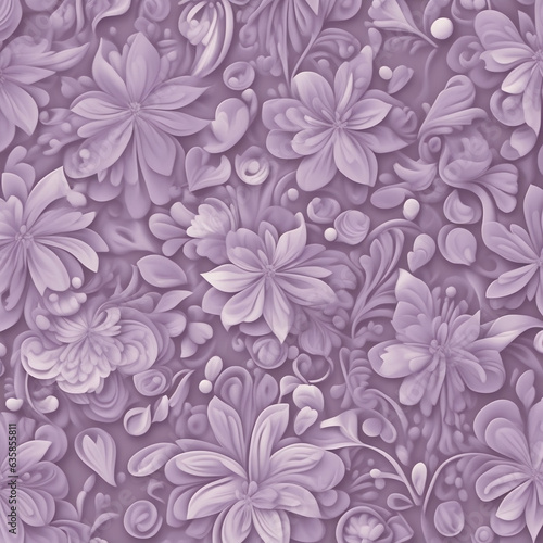 Seamless floral background. Generative AI.