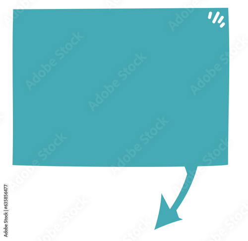 Colorful pastel green color speech bubble balloon with arrow point icon sticker memo keyword planner text box banner, flat png transparent element design