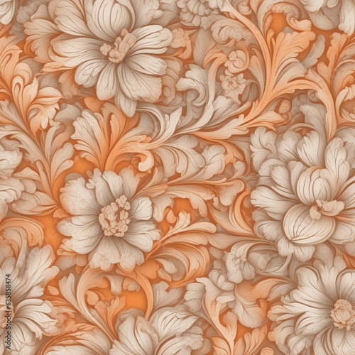 Seamless floral pattern. Generative AI>