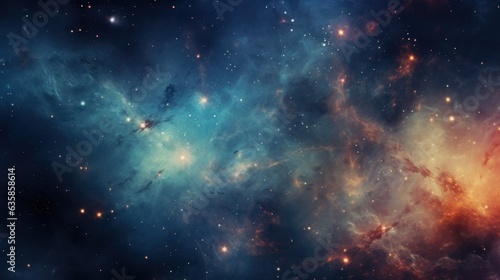 Space background with nebula and stars. © Emil