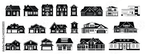 Big set of house silhouette