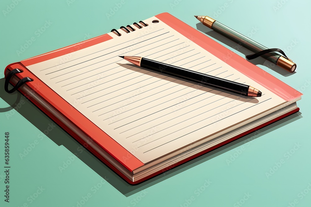 Mockup template with blank notebook. Mockup template with blank notebook.