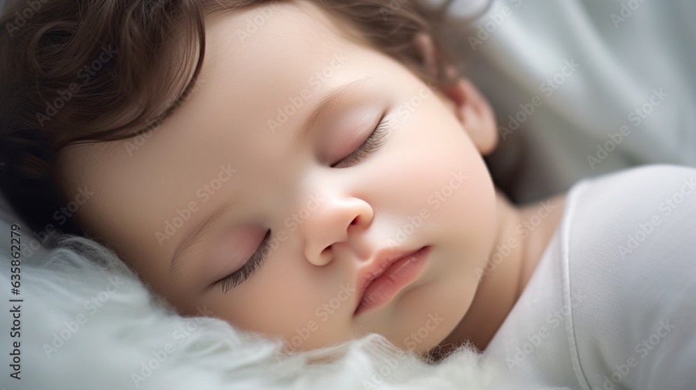 close-up portrait of a beautiful sleeping baby on white close-up portrait of a beautiful sleeping baby on white