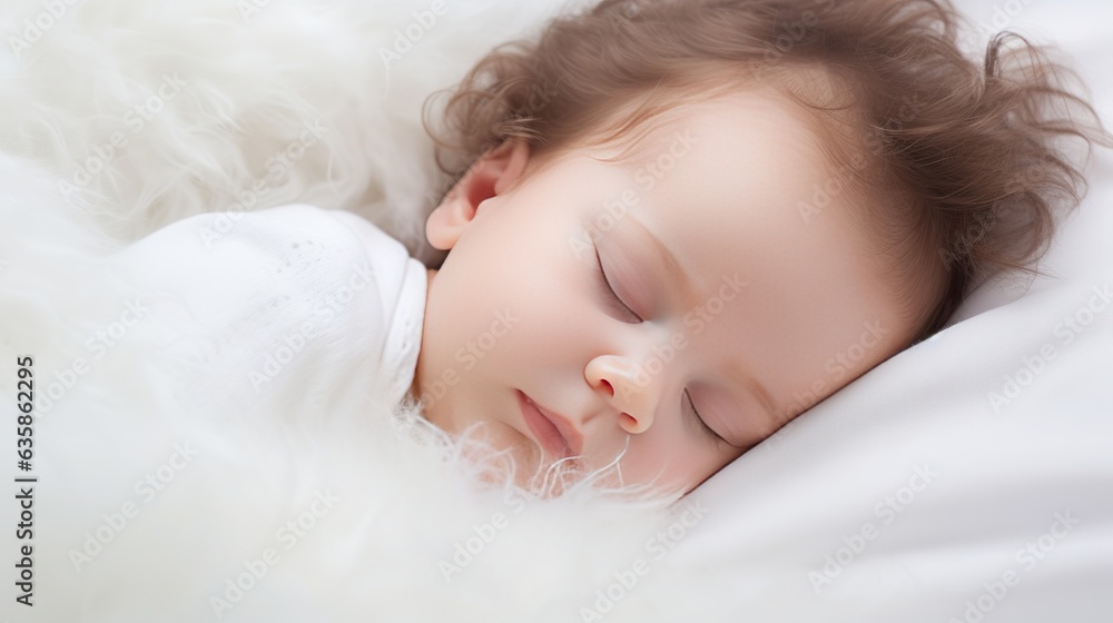 close-up portrait of a beautiful sleeping baby on white close-up portrait of a beautiful sleeping baby on white