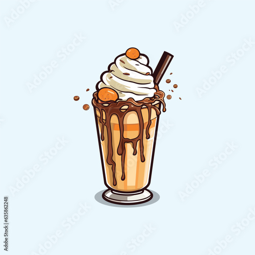 coffee ice cream clip art illustration