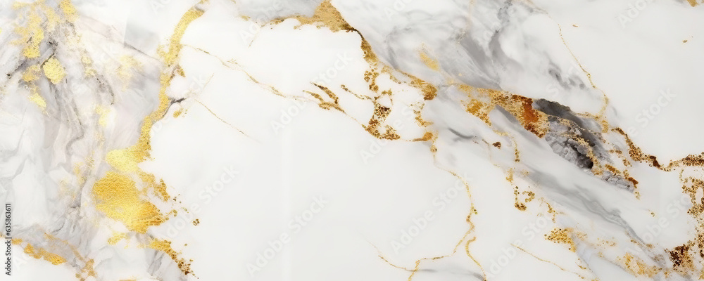 Natural white marble texture with golden inserts Natural white marble texture with golden inserts