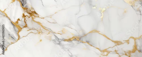 Panel kuchenny z motywem Natural white marble texture with golden inserts