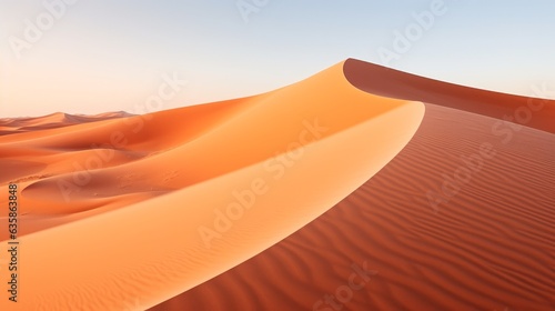 Wadi rum desert plain from a sand dune generative ai 