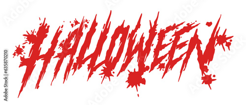 Halloween bloody lettering red label