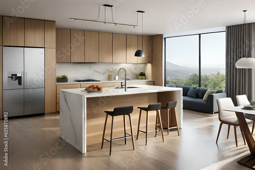 modern kitchen interior generated ai © kashif 2158