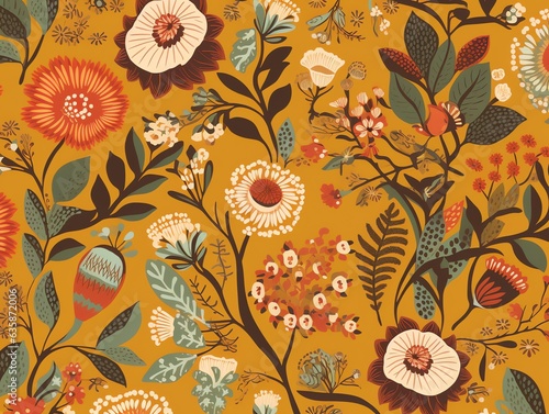 australia flowers pattern background