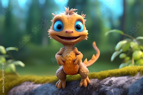 a cute baby dragon