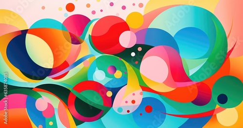Abstract composition of multi-colored circles © cherezoff