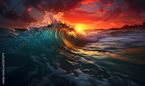 Magical waves at sunset © Holly Berridge